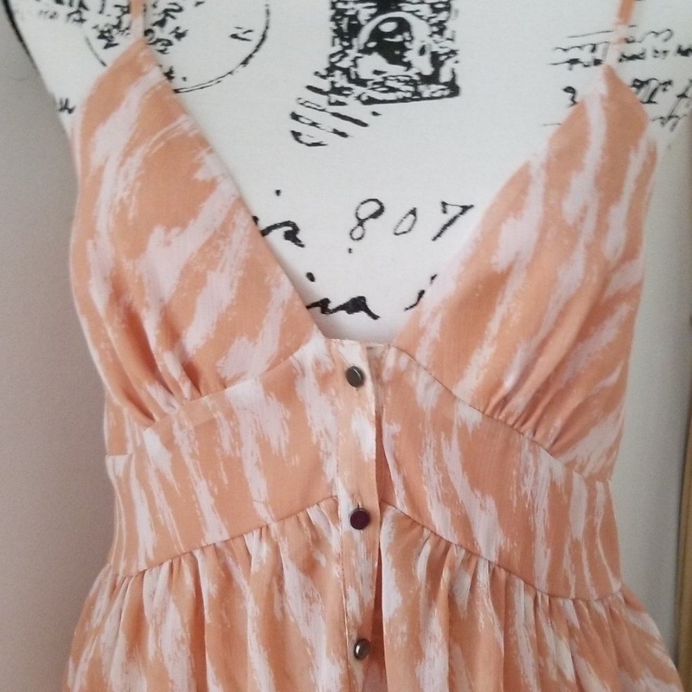 BCBGeneration flounce Satinwd ruffle Strap Top